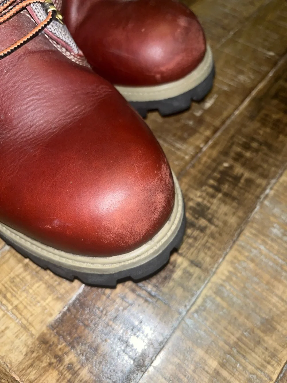 Timberland Men's Two-Tone Brown and Tan Leather Hiking Boots